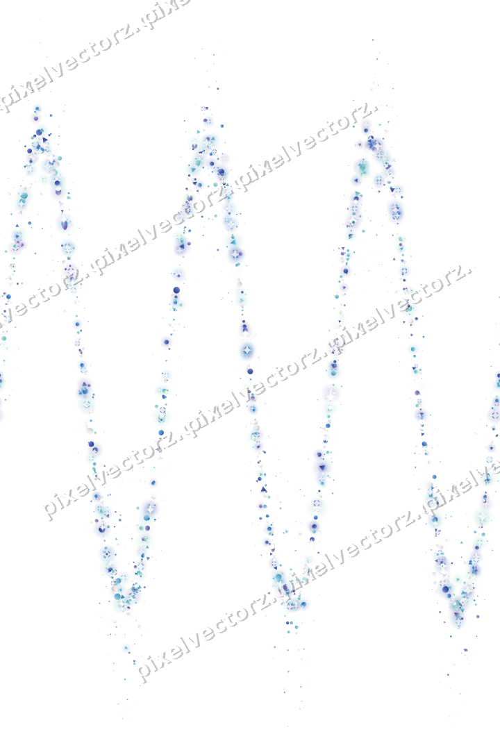 Nahtlose Glitzerwelle in Blau und Türkis auf transparentem Grund