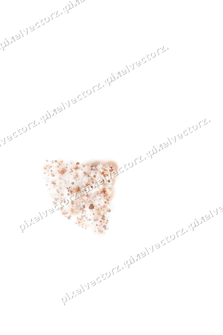 Nahtloser Glitzerfächer aus Funken und Herzen auf transparentem Grund