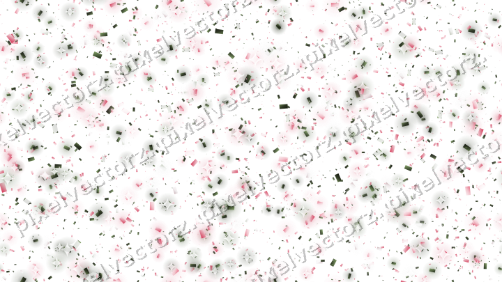 Nahtlose Glitzerstreuung aus Konfetti in Rosa auf transparentem Grund