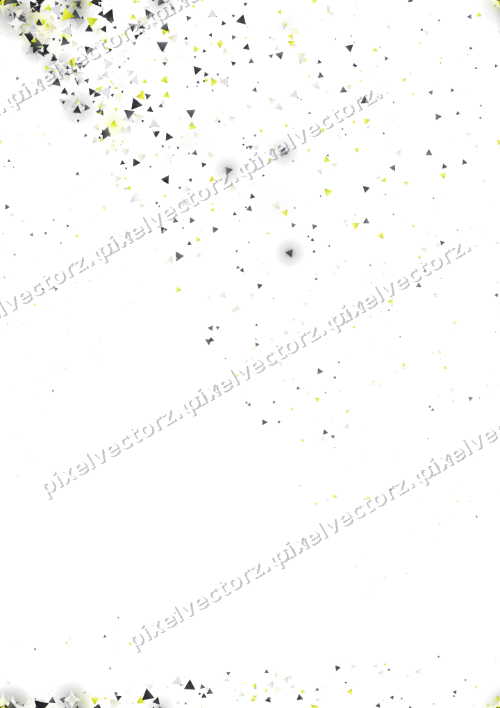 Nahtloser Glitzerfächer aus Dreiecken in Gelb auf transparentem Grund