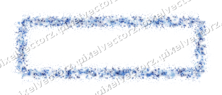 Nahtloser Glitzerrahmen in Blau und Türkis auf transparentem Grund