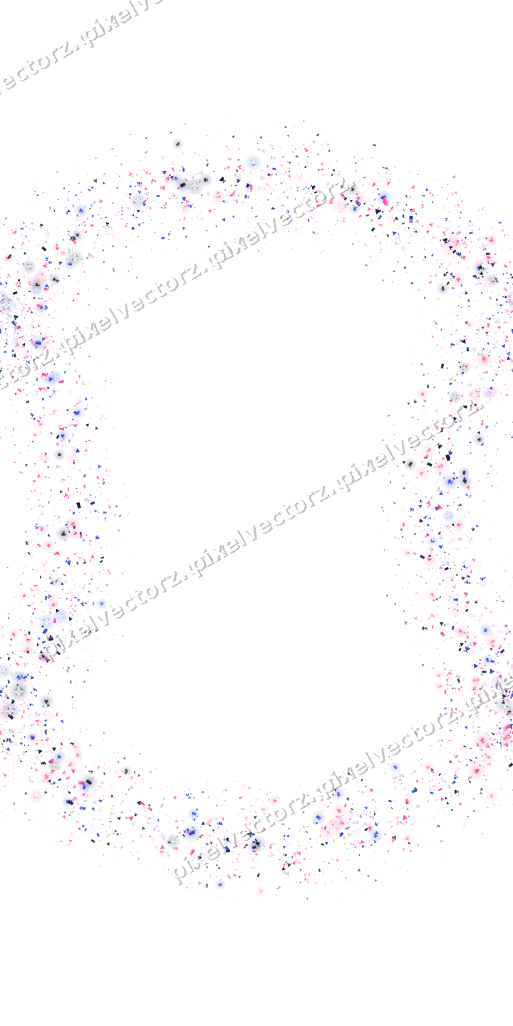 Nahtloser Glitzerkranz in Rosa und Blau auf transparentem Grund