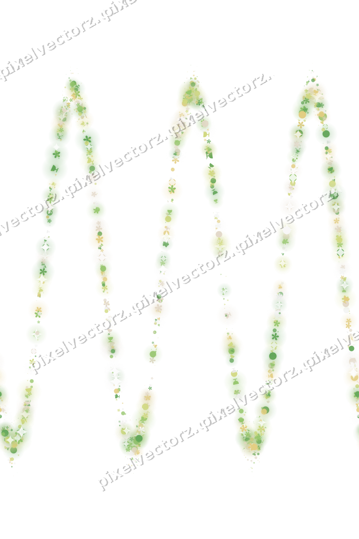 Nahtlose Glitzerwelle in Limette und Gelb auf transparentem Grund