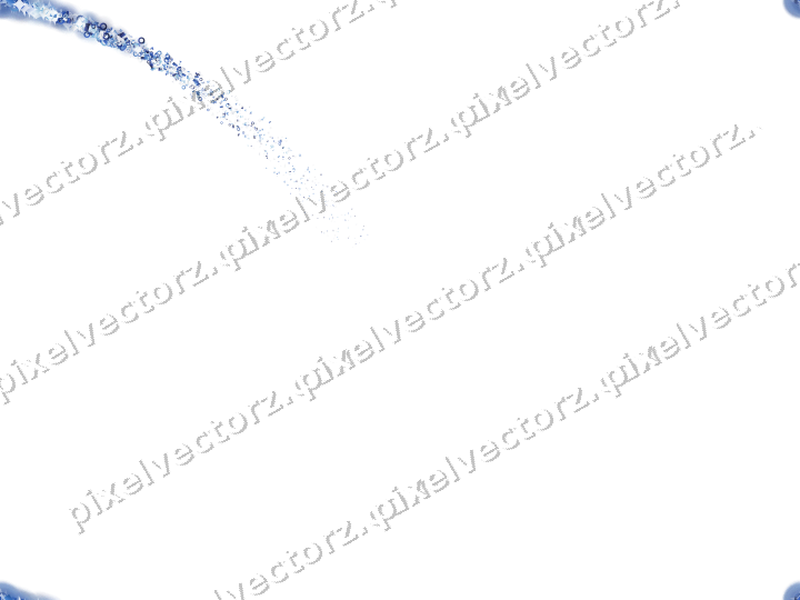 Nahtloser Sternenschweif in Blau und Türkis auf transparentem Grund