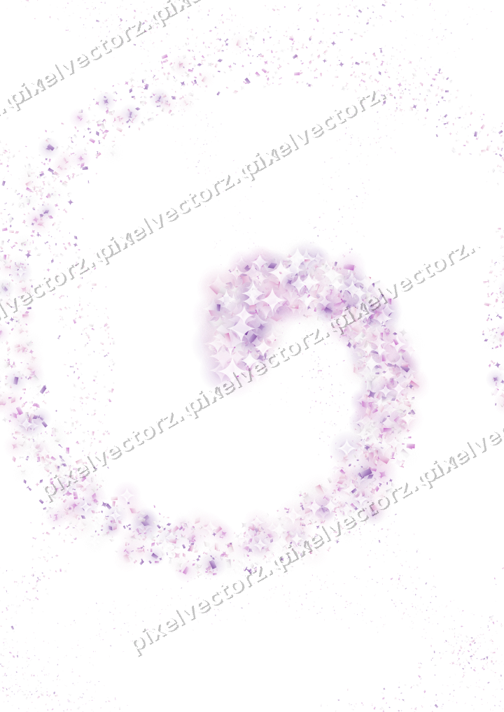 Nahtlose Glitzerspirale in Magenta und Violett auf transparentem Grund