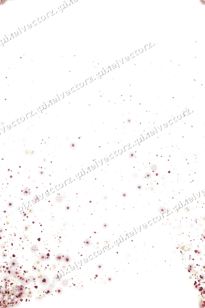 Nahtloser Glitzerfächer aus Sternen und Herzen auf transparentem Grund