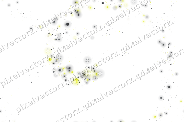 Nahtlose Glitzerspirale in Gelb und Grau auf transparentem Grund