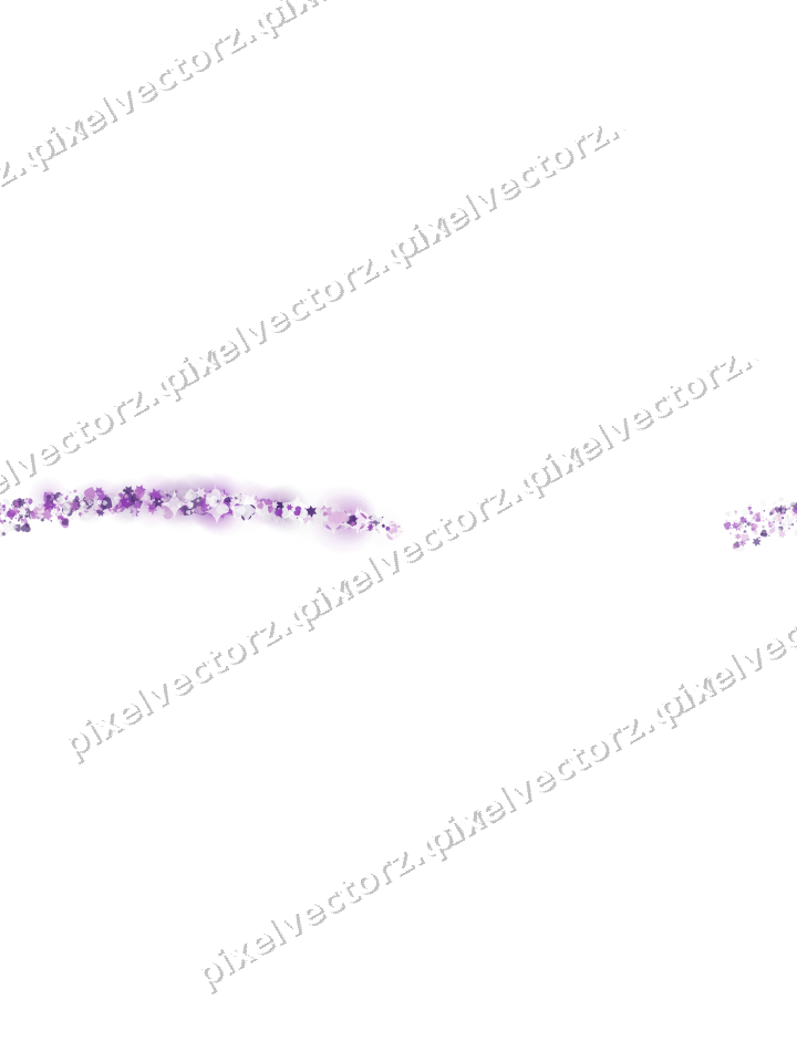 Nahtloser Sternenschweif in Violett auf transparentem Grund