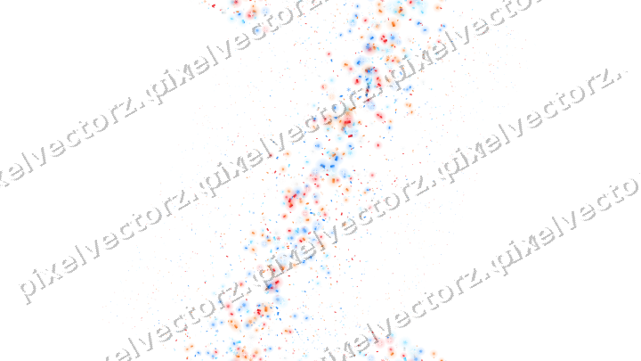 Nahtloses Glitzerband in Blau und Rot auf transparentem Grund