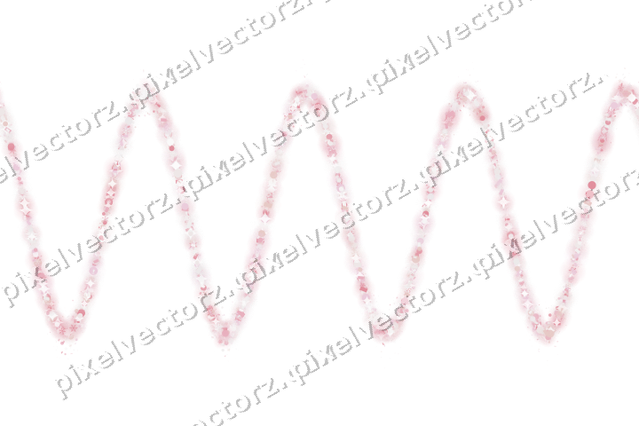 Nahtlose Glitzerwelle in Blassrosa auf transparentem Grund