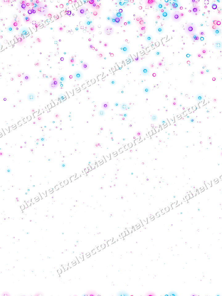 Nahtloser Glitzerregen aus Ringen in Magenta auf transparentem Grund