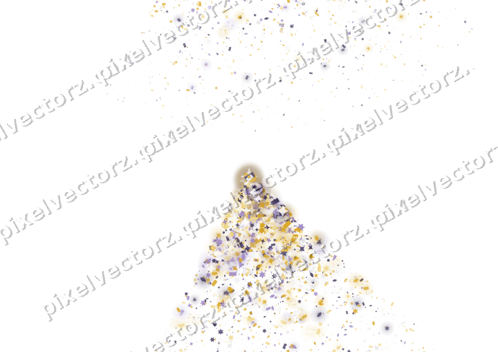Nahtloser Glitzerfächer aus Sternen und Funken auf transparentem Grund