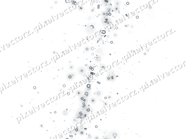 Nahtloses Glitzerband aus Sternen und Ringen auf transparentem Grund