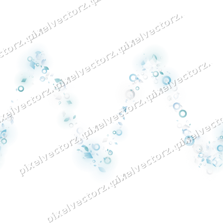 Nahtlose Glitzerwelle aus Tropfen und Ringen auf transparentem Grund