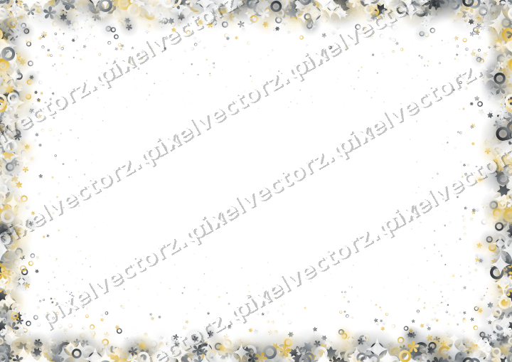 Nahtlose Glitzervignette in Bernstein und Grau auf transparentem Grund