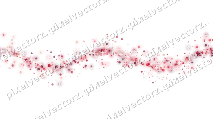 Nahtlose Glitzerwelle aus Sternen und Funken auf transparentem Grund