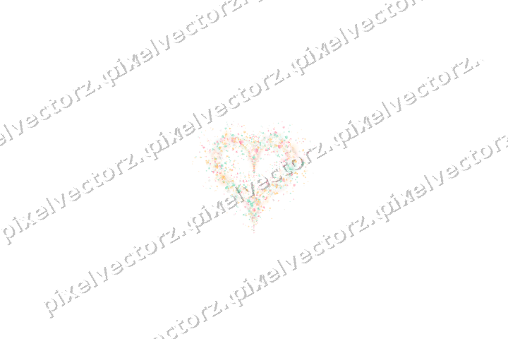 Nahtloses Glitzerherz aus Funken und Herzen auf transparentem Grund