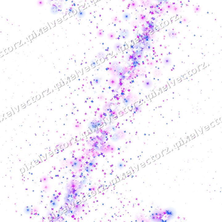 Nahtloses Glitzerband aus Sternen und Funken auf transparentem Grund