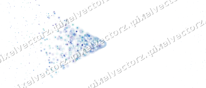 Nahtloser Glitzerfächer in Blau und Türkis auf transparentem Grund