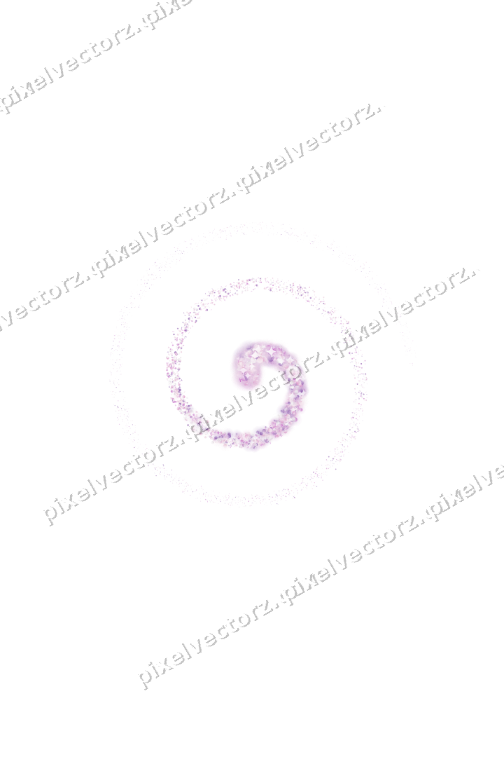 Nahtlose Glitzerspirale in Magenta und Violett auf transparentem Grund