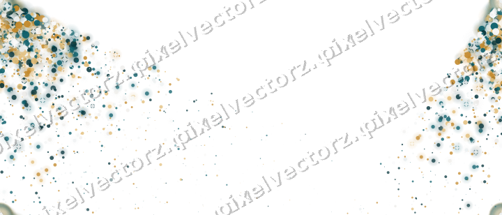 Nahtloser Glitzerfächer aus Punkten auf transparentem Grund