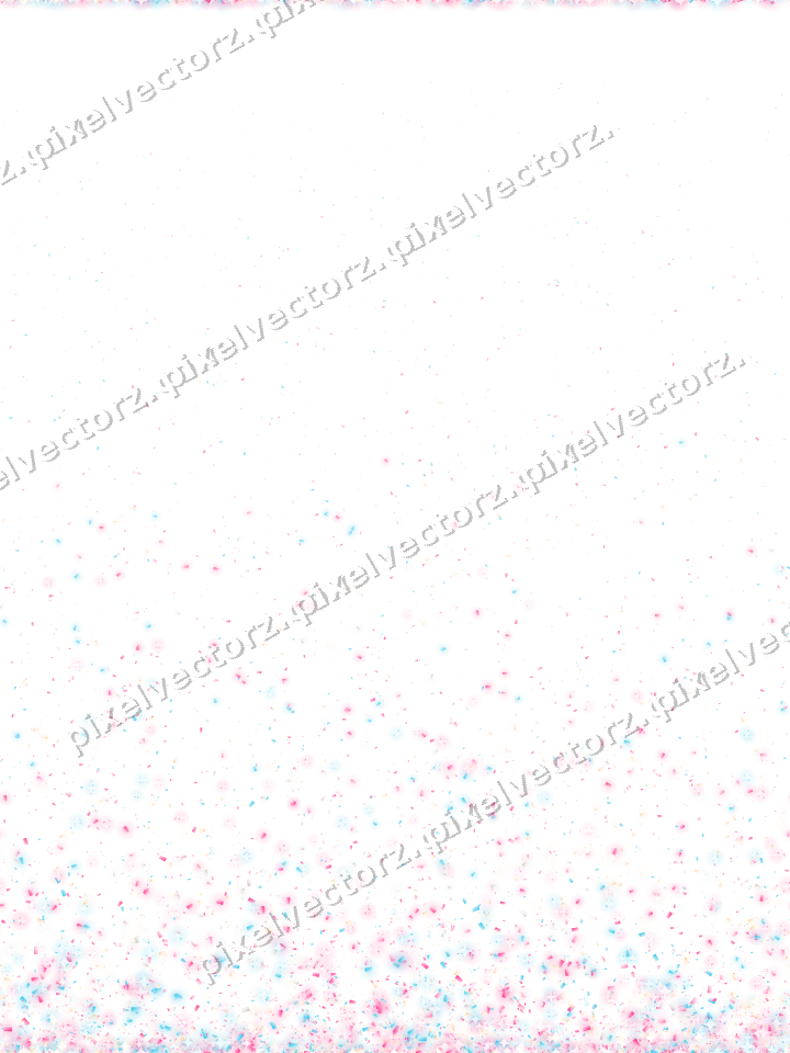 Nahtloser Glitzeraufstieg aus Konfetti in Rosa auf transparentem Grund