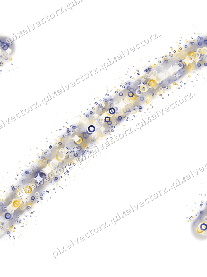 Nahtloser Glitzerbogen aus Ringen auf transparentem Grund