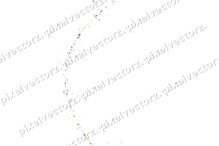 Nahtloser Glitzerbogen aus Funken in Gelb auf transparentem Grund