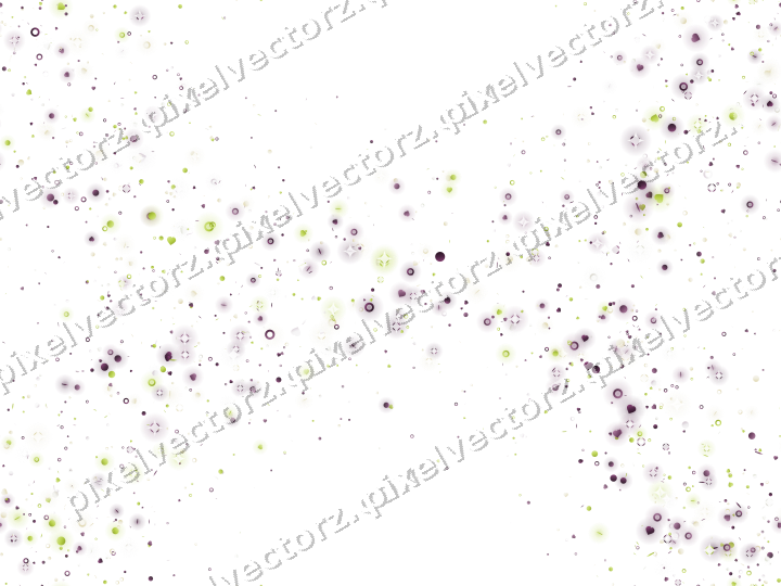 Nahtloser Glitzerkranz aus Herzen und Punkten auf transparentem Grund