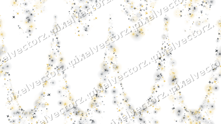 Nahtlose Glitzergirlande aus Sternen auf transparentem Grund