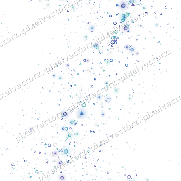 Nahtloses Glitzerband aus Ringen und Dreiecken auf transparentem Grund