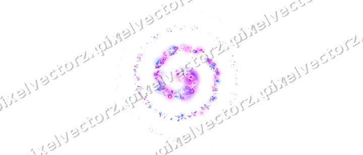 Nahtlose Glitzerspirale in Violett und Blau auf transparentem Grund