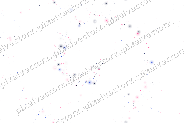 Nahtlose Glitzerspirale aus Sternen und Funken auf transparentem Grund