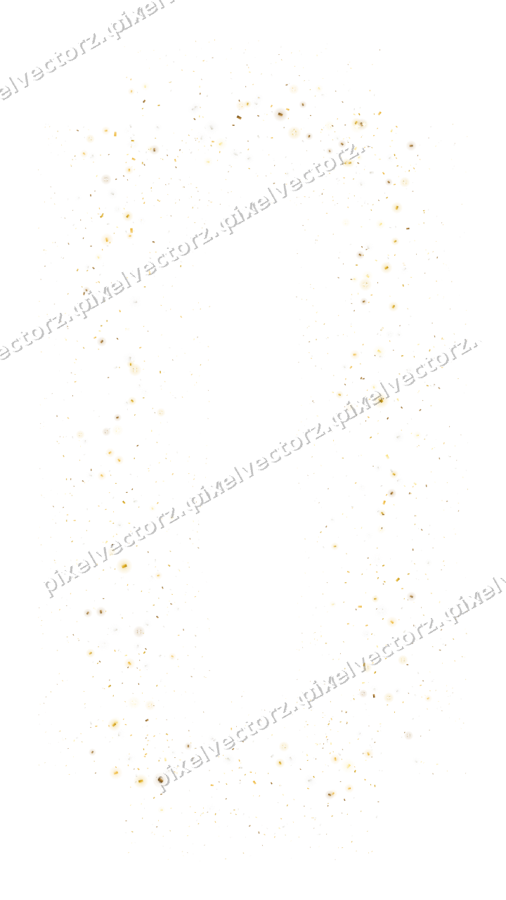 Nahtloser Glitzerrahmen aus Konfetti auf transparentem Grund