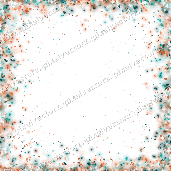 Nahtlose Glitzervignette aus Tropfen in Orange auf transparentem Grund