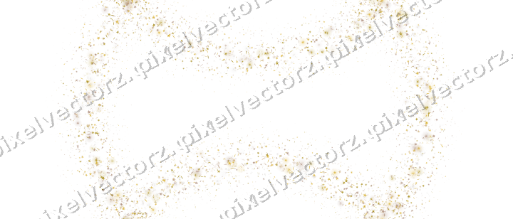 Nahtloser Glitzerkranz in Bernstein auf transparentem Grund