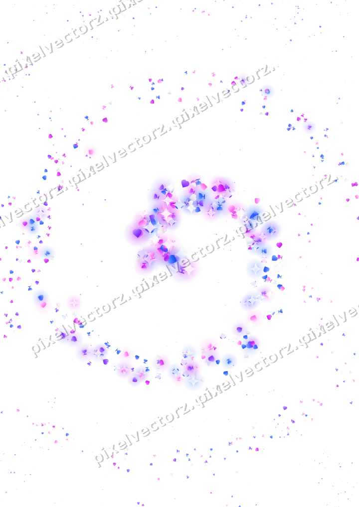 Nahtlose Glitzerspirale in Violett und Blau auf transparentem Grund