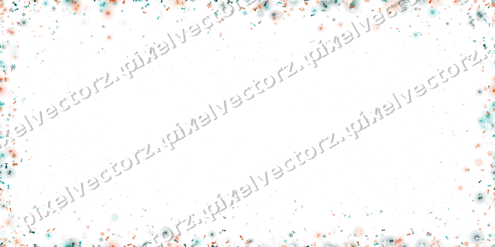 Nahtlose Glitzervignette in Orange und Petrol auf transparentem Grund