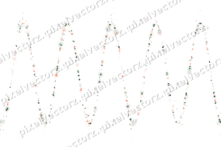 Nahtlose Glitzerwelle aus Sternen und Konfetti auf transparentem Grund