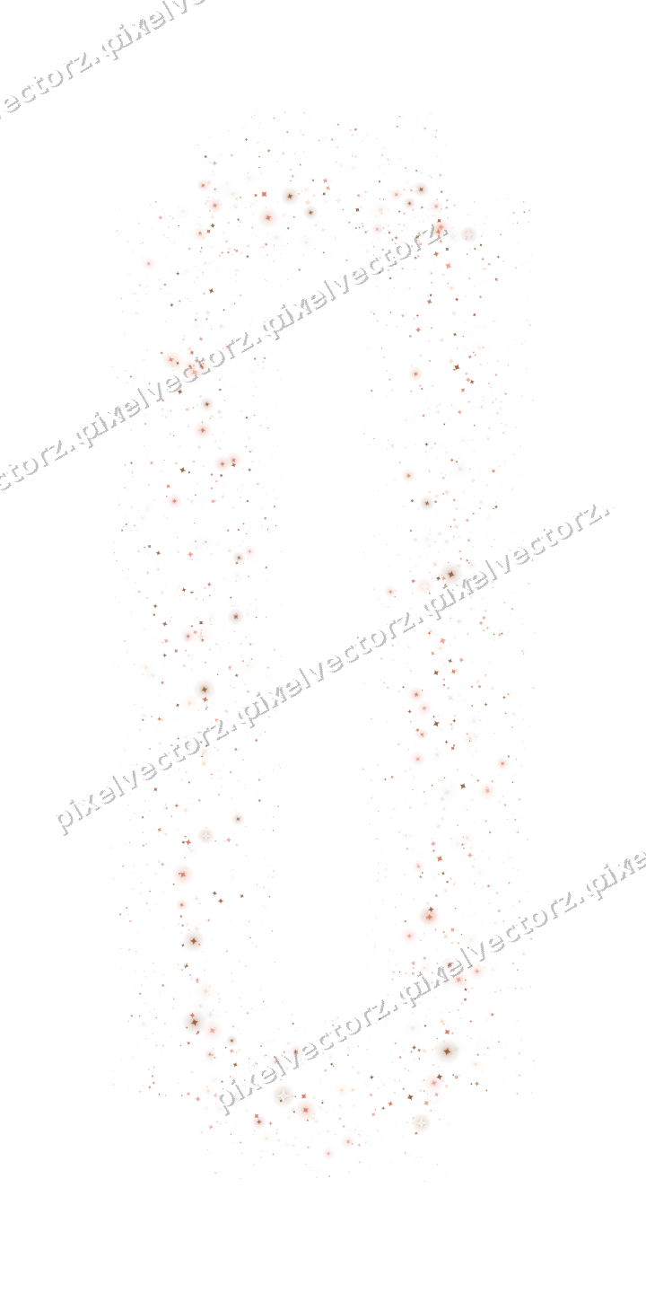 Nahtloser Glitzerrahmen aus Funken in Orange auf transparentem Grund