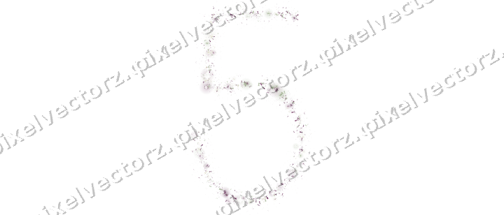 Nahtlose Glitzerzahl 5 aus Sektgläsern auf transparentem Grund