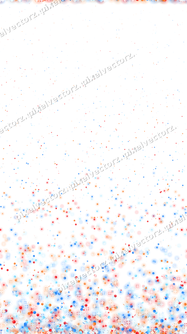 Nahtloser Glitzeraufstieg in Blau und Rot auf transparentem Grund