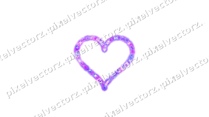 Nahtloses Glitzerherz in Violett und Blau auf transparentem Grund