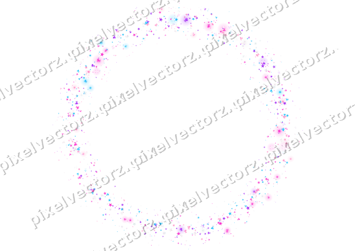 Nahtloser Glitzerkranz in Magenta und Violett auf transparentem Grund