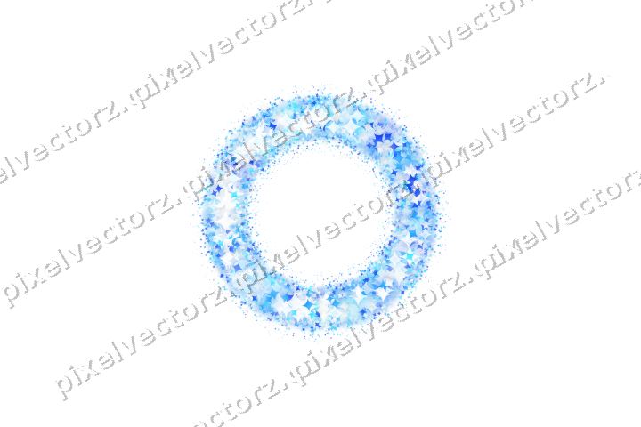Nahtloser Glitzerkranz aus Funken in Türkis auf transparentem Grund