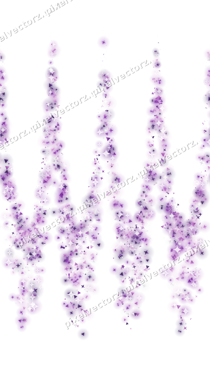 Nahtlose Glitzergirlande in Violett auf transparentem Grund