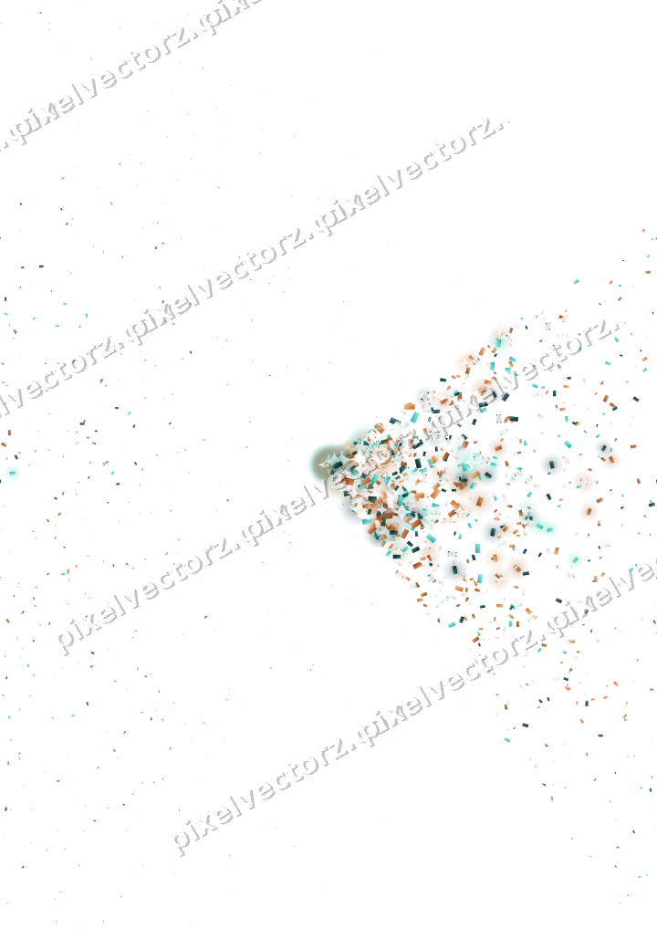 Nahtloser Glitzerfächer aus Konfetti in Orange auf transparentem Grund
