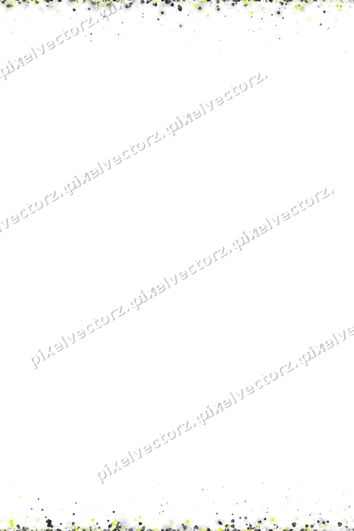 Nahtloser Randglitzer aus Herzen in Gelb auf transparentem Grund
