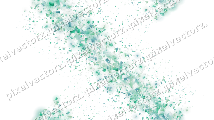 Nahtloses Glitzerband aus Sternen und Konfetti auf transparentem Grund