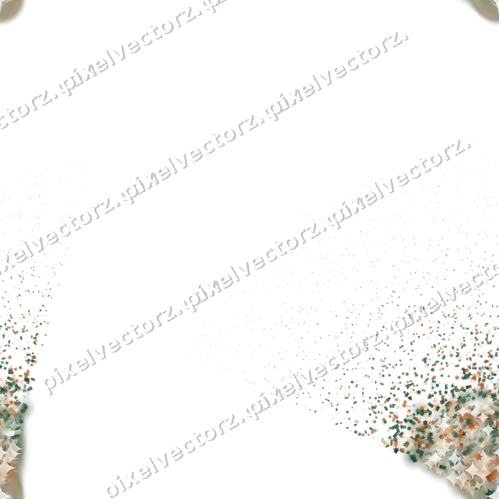 Nahtloser Glitzerfächer aus Sternen und Funken auf transparentem Grund